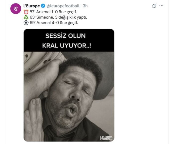 Memes y críticas en redes sociales tras la goleada del Arsenal al Atlético de Madrid en Champions League