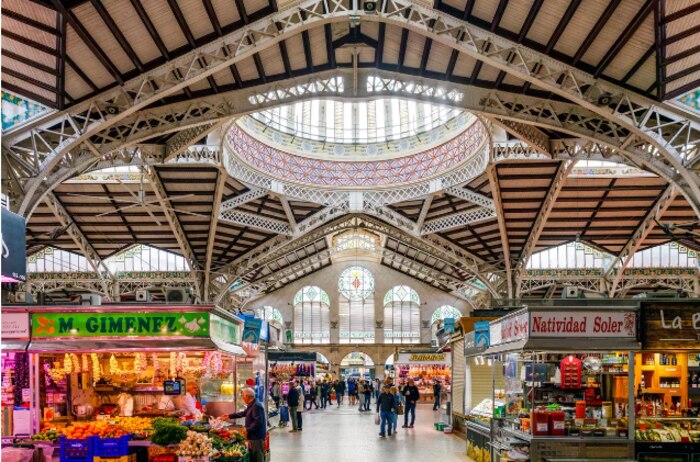 Mercado Central de Valencia, considerado Bien de Interés Cultural y símbolo de la gastronomía española
