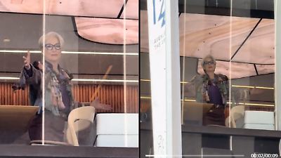 Meryl Streep sorprende a fans en el set de 'El diablo viste a la moda 2' en Nueva York