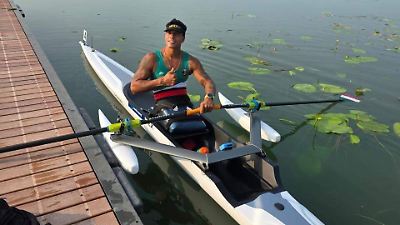 Michel Muñoz conquista medalla de bronce en la Copa del Mundo de Remo en Italia