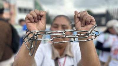 Mujeres del colectivo Haz Valer Mi Libertad marchan en Toluca para exigir justicia y acabar con pruebas fabricadas