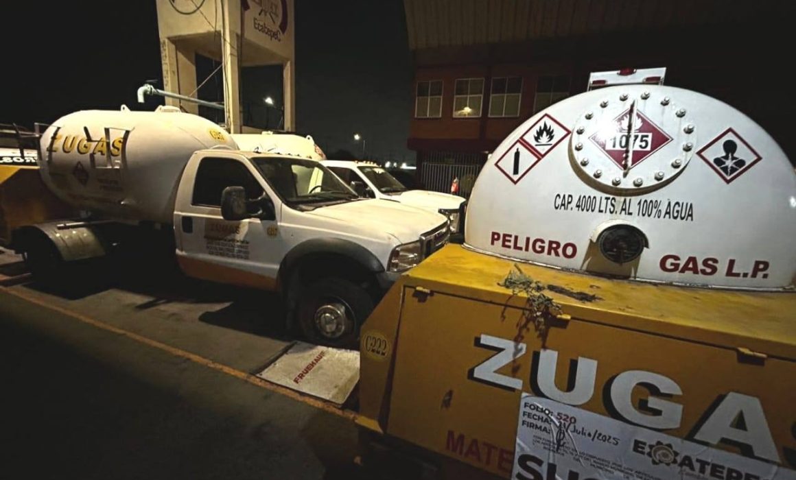 Multan y aseguran seis pipas de Gas LP en Ecatepec por traslado ilegal