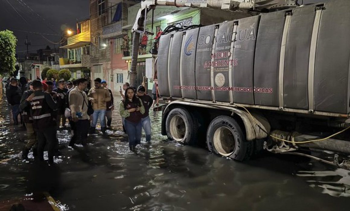 Nezahualcóyotl continúa enfrentando inundaciones en 24 colonias tras intensas lluvias
