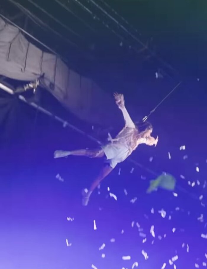 Nico Occhiato sorprendido y viral por la audaz actuación de Flor Jazmín Peña en Fuerza Bruta