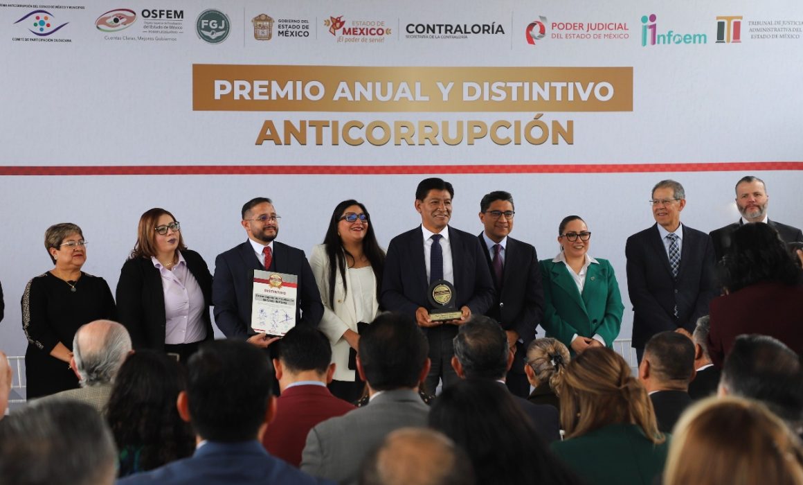 OSFEM recibe Distintivo Anticorrupción del SAEMM por innovación en fiscalización eficiente