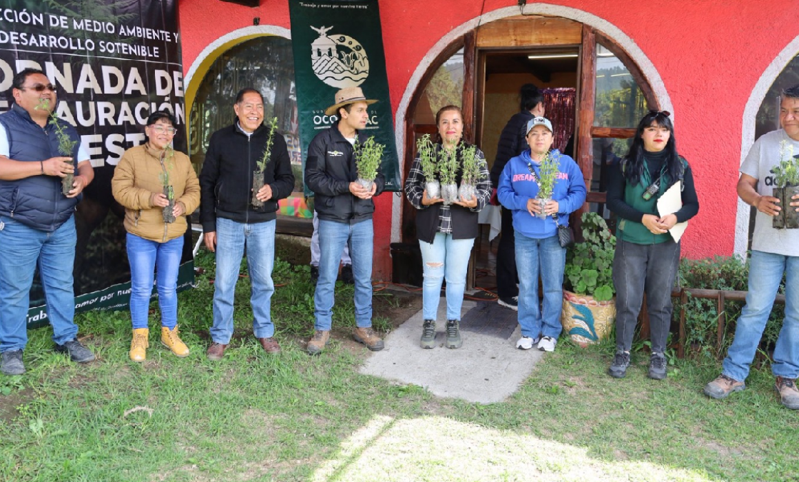 Ocoyoacac impulsa reforestación con la siembra de mil árboles de Oyamel y pino para combatir la deforestación y el cambio climático