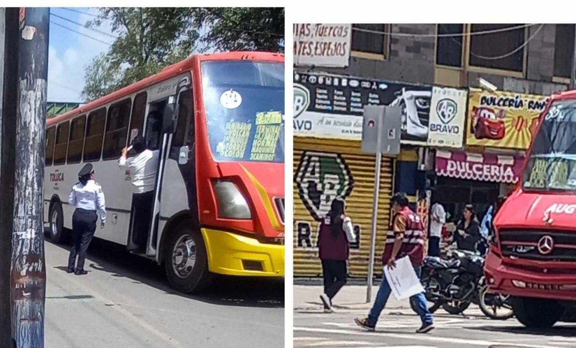 Operativo en Toluca desmiente presunto tarifazo en el transporte público