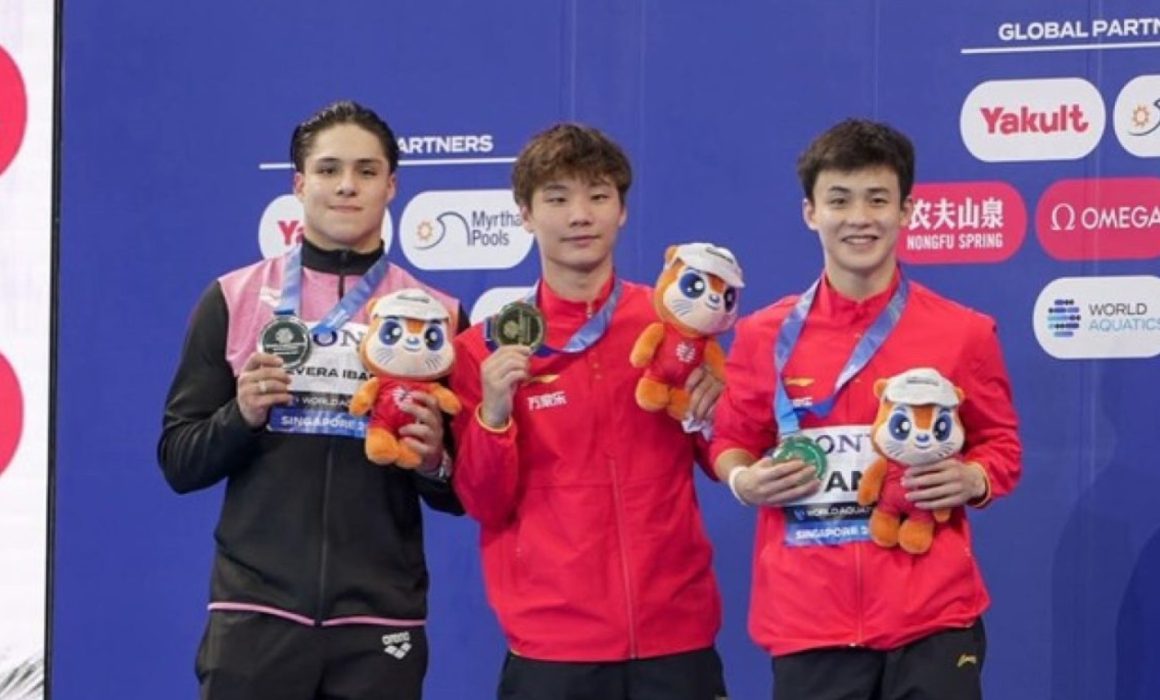 Osmar Olvera conquista su segunda medalla en el Mundial de Deportes Acuáticos en Singapur