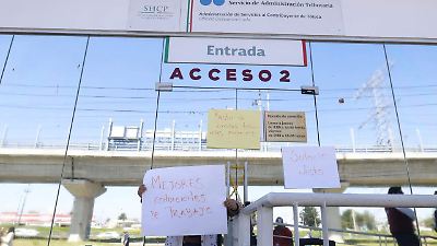 Paro Nacional del SAT paraliza oficinas en Tlalnepantla y Metepec por mejoras laborales