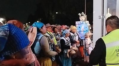 Peregrinas de Querétaro llegan a Cuautitlán Izcalli en su camino a la Basílica de Guadalupe