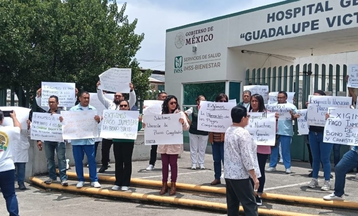 Personal médico de Texcoco exige insumos y mejores condiciones laborales en el Hospital Guadalupe Victoria