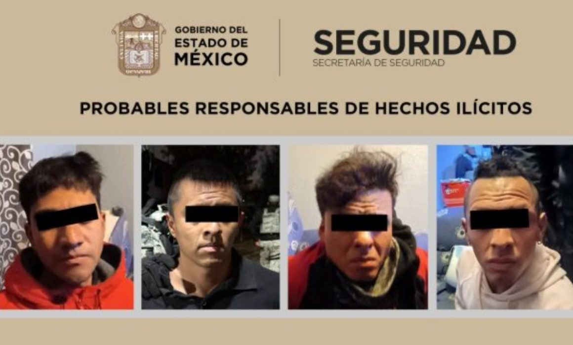 Policías de Edomex aseguran a ocho presuntos narcomenudistas en Chicoloapan, incluyendo un líder criminal