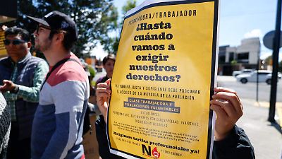 Protestan en Toluca contra el incremento en el pasaje y la inseguridad en el transporte público