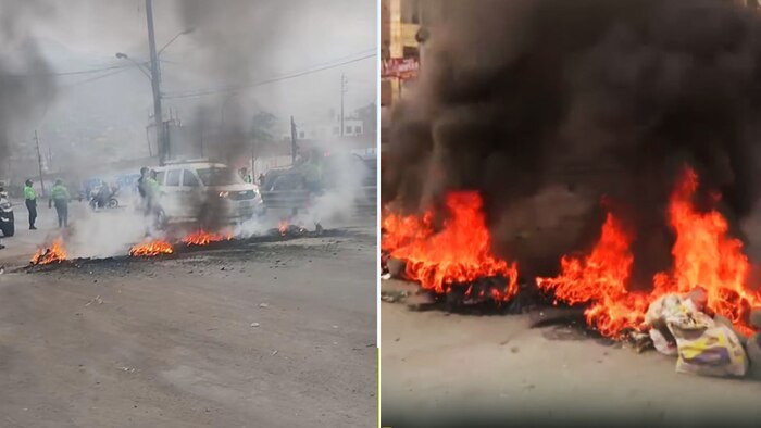 Protestas en Lima Norte: incendian llantas y bloqueos generan caos en la avenida Túpac Amaru