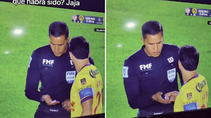 ¿Qué es eso? Henry Martín entrega objeto al silbante y estalla la polémica en la Final América vs Toluca
