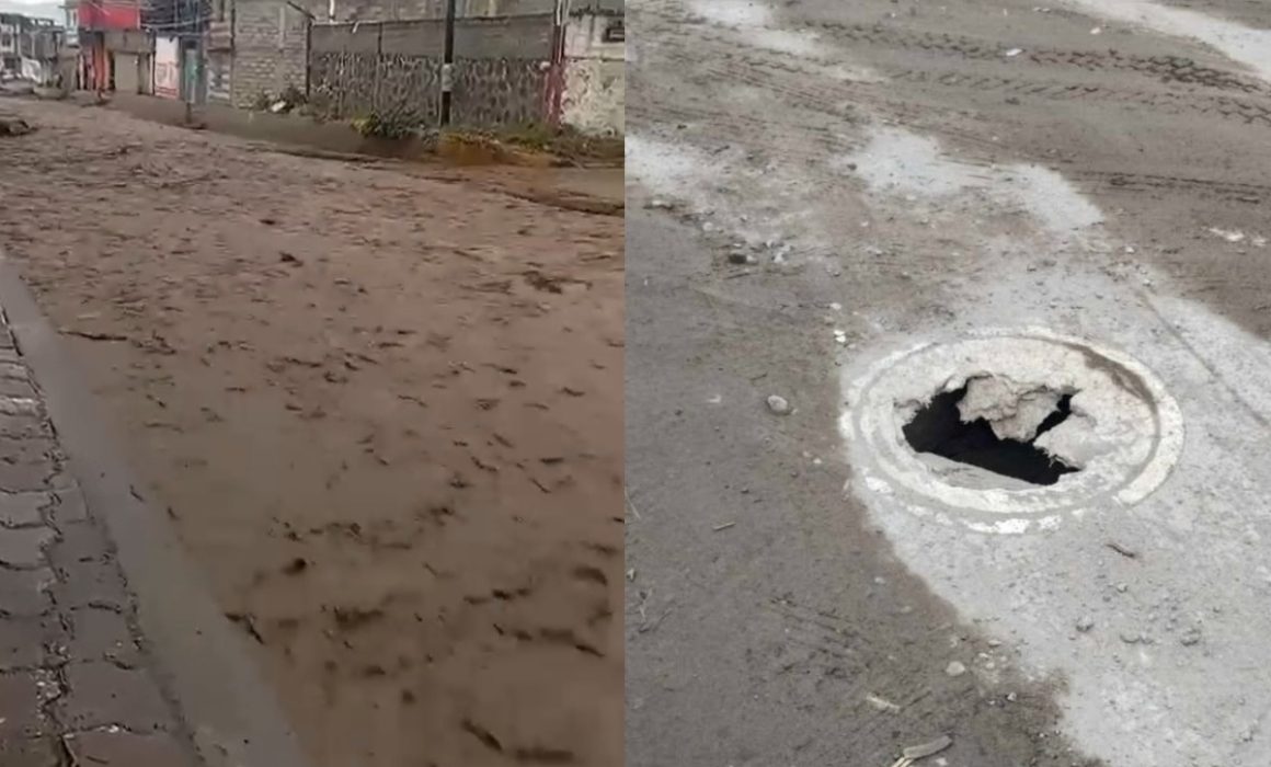 Río desborda en Calimaya y provoca emergencia en viviendas