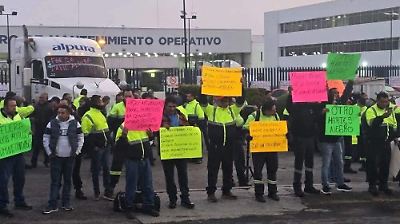 Reanudan manifestaciones en Cuautitlán Izcalli por mejoras laborales en Alpura