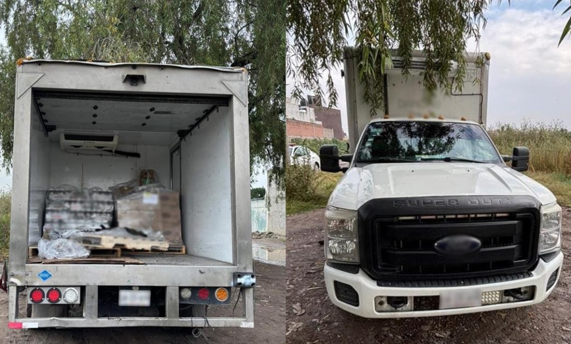 Recuperan en Teoloyucan camioneta robada con carga de chocolate valorada en 150 mil pesos