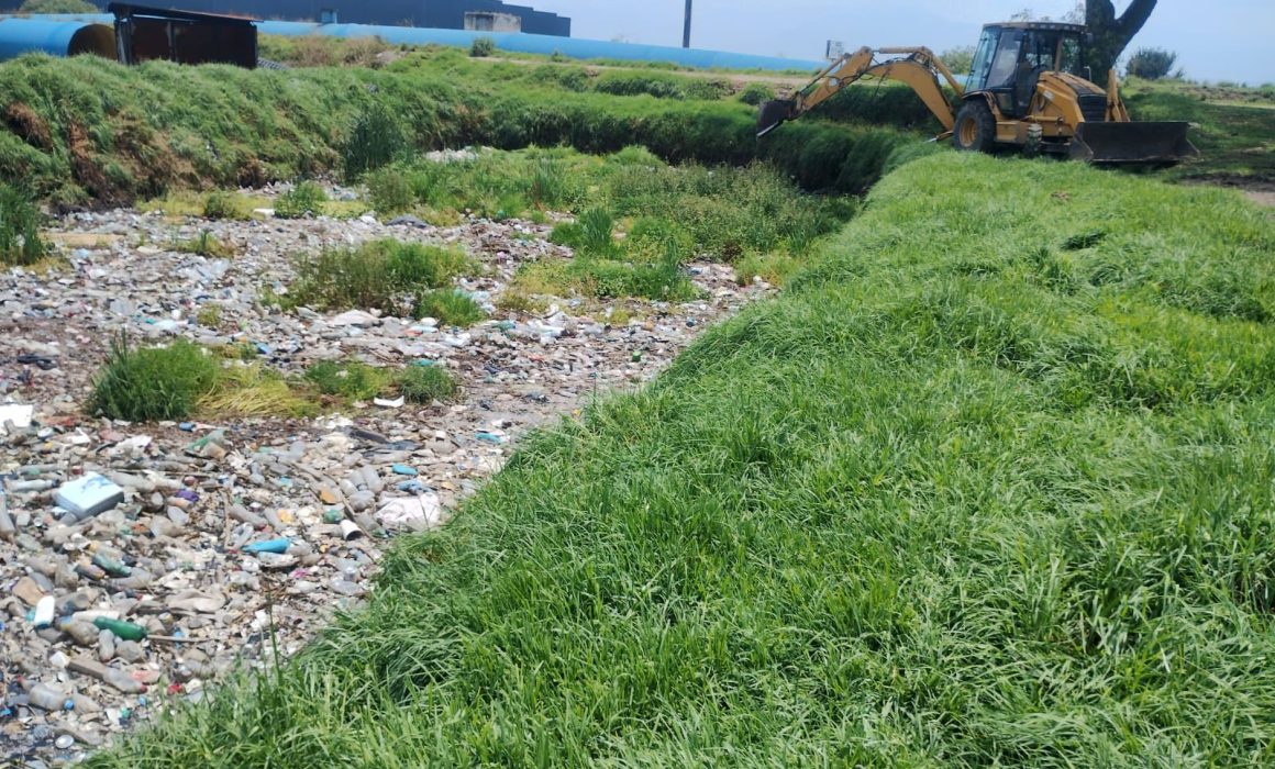 Refuerzan limpieza en el río Verdiguel para prevenir inundaciones y riesgos sanitarios en Toluca