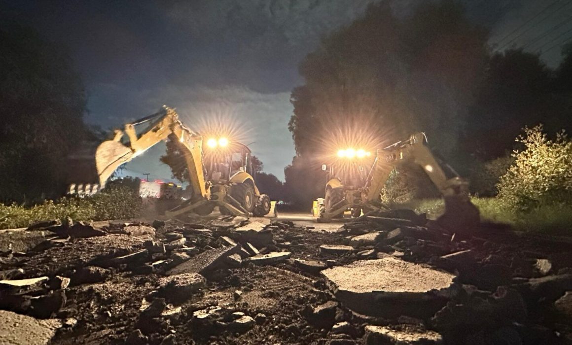 Refuerzan trabajos de repavimentación en el Periférico Norte de Cuautitlán Izcalli para mejorar la movilidad