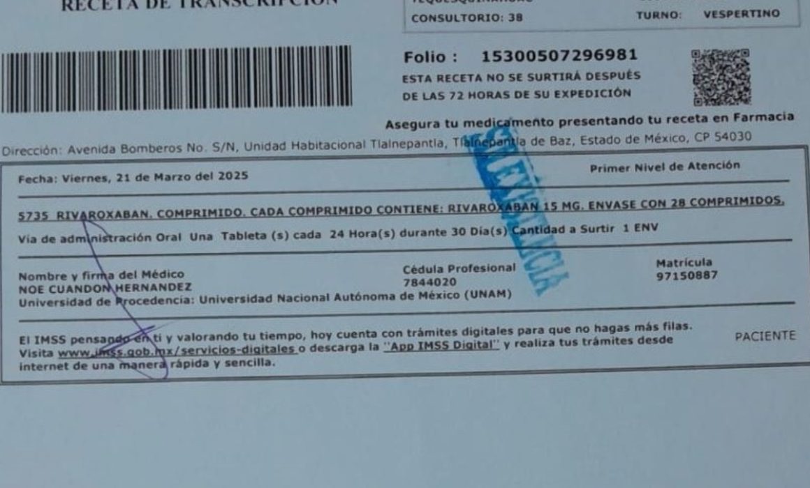 Reportan desabasto de medicinas en IMSS de Tlalnepantla