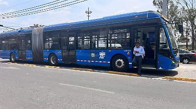 Reportan primer incidente en ruta del Trolebús Chalco-Santa Martha