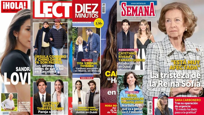 Revistas del corazón esta semana: últimas imágenes de Úrsula Corberó y Chino Darín antes de ser padres y la tristeza de la reina Sofía