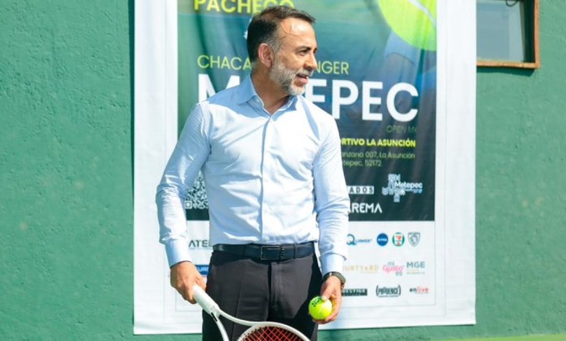 Rodrigo Pacheco participará en el Chaca Challenger en Metepec, evento de tenis y entretenimiento en el Estado de México