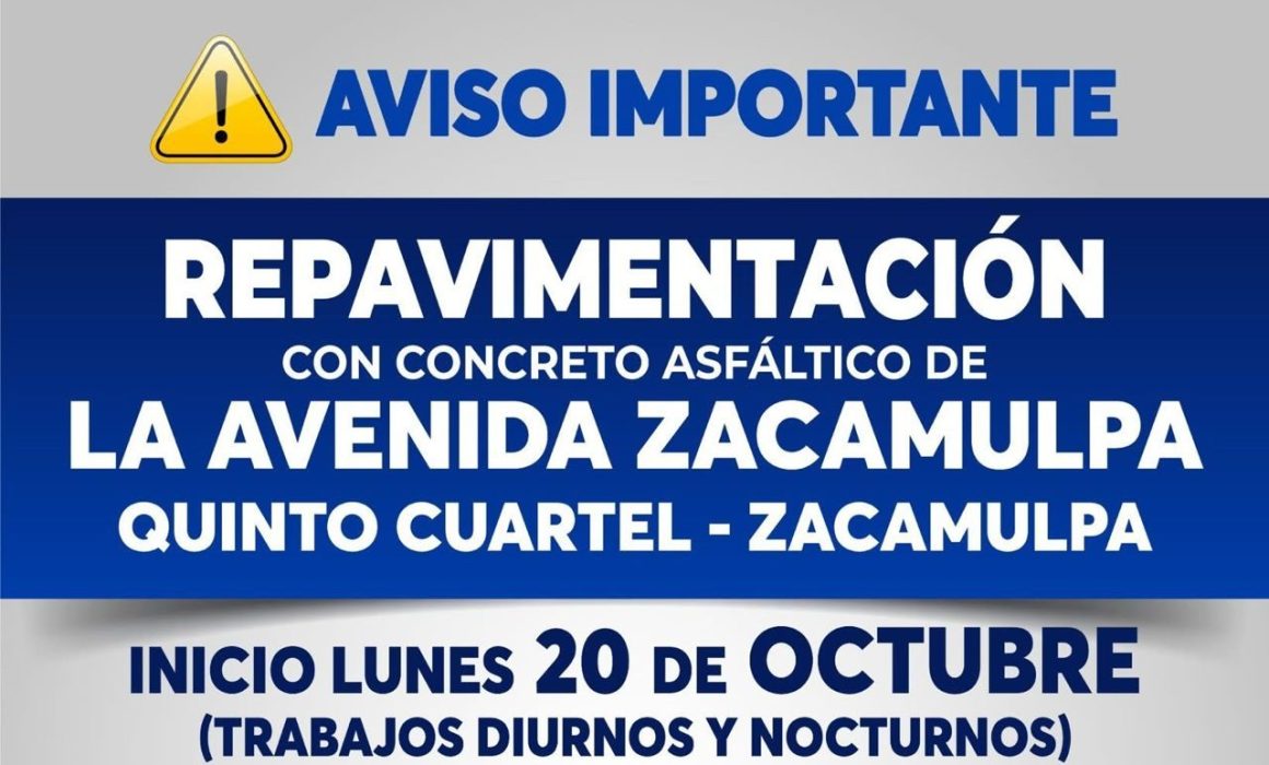 Romina Contreras anuncia repavimentación en avenida Zacamulpa, Huixquilucan