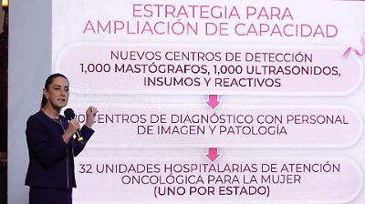 Sheinbaum anuncia plan de inversión de 8 mil millones de pesos para atención universal contra el cáncer de mama en México