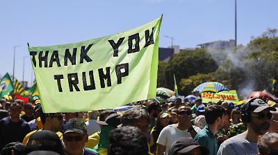 Simpatizantes de Bolsonaro protestan en Brasil en apoyo a sanciones de Estados Unidos contra juez del caso presidencial