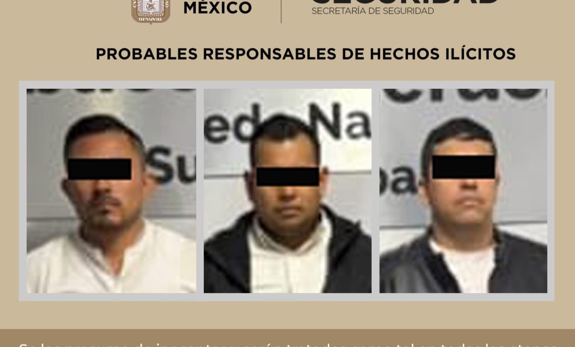 ¡Sorpresa en Atizapán! Detienen a tres personas armadas tras una persecución sospechosa