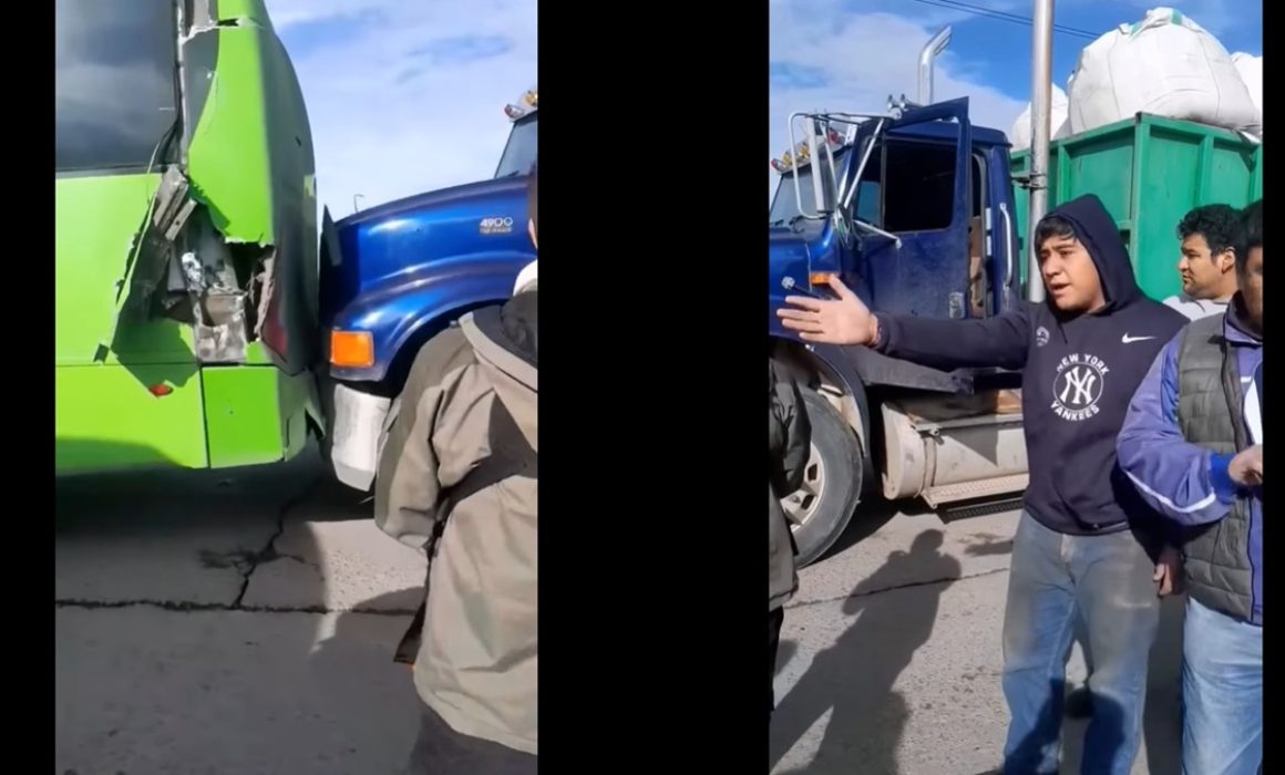 Tensión y lesiones tras accidente en Zumpango entre pasajeros y chofer de vehículo de basura