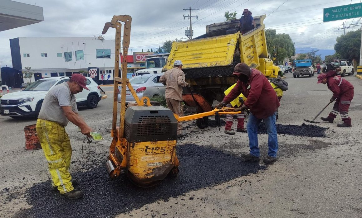 Toluca impulsa recuperación vial y bacheo para revitalizar su infraestructura urbana