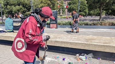 Toluca limpia 13 toneladas de basura tras las celebraciones patrias para mantener la ciudad en óptimas condiciones