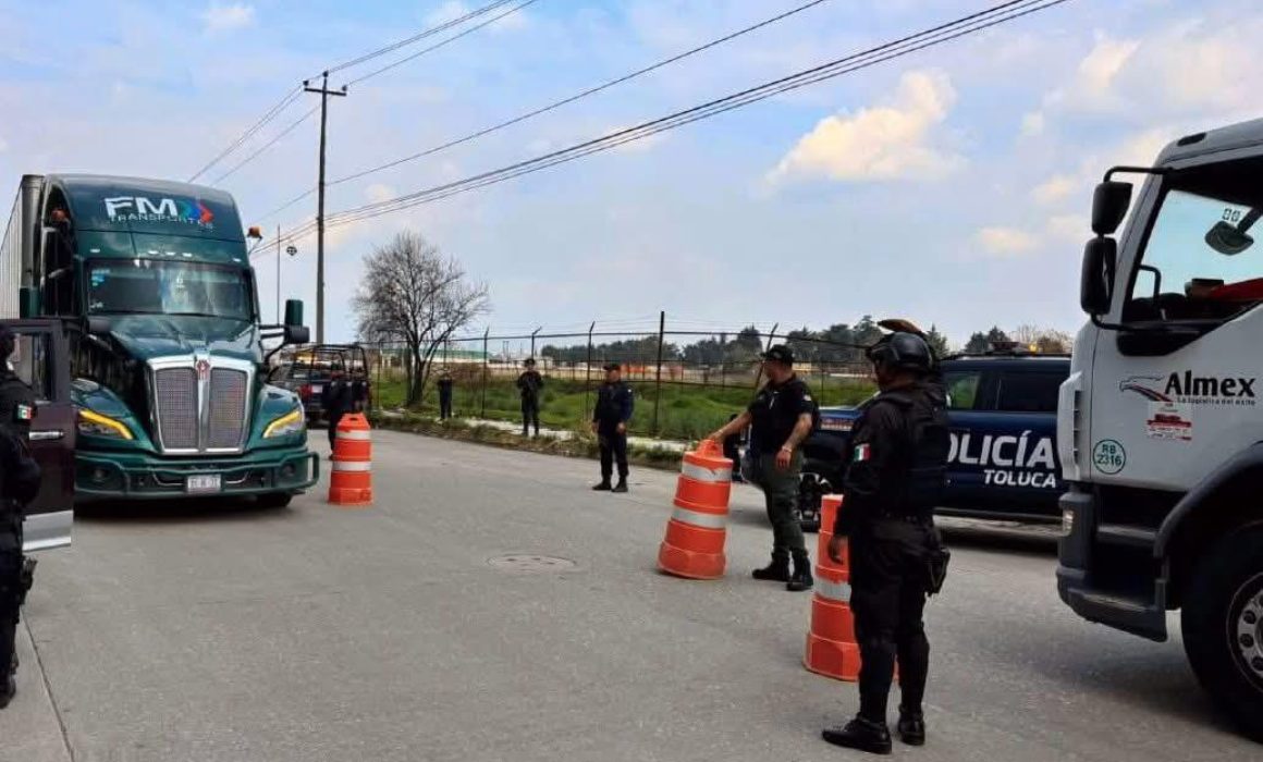 Toluca refuerza la lucha contra el robo a transporte de carga con Operativo Pegaso