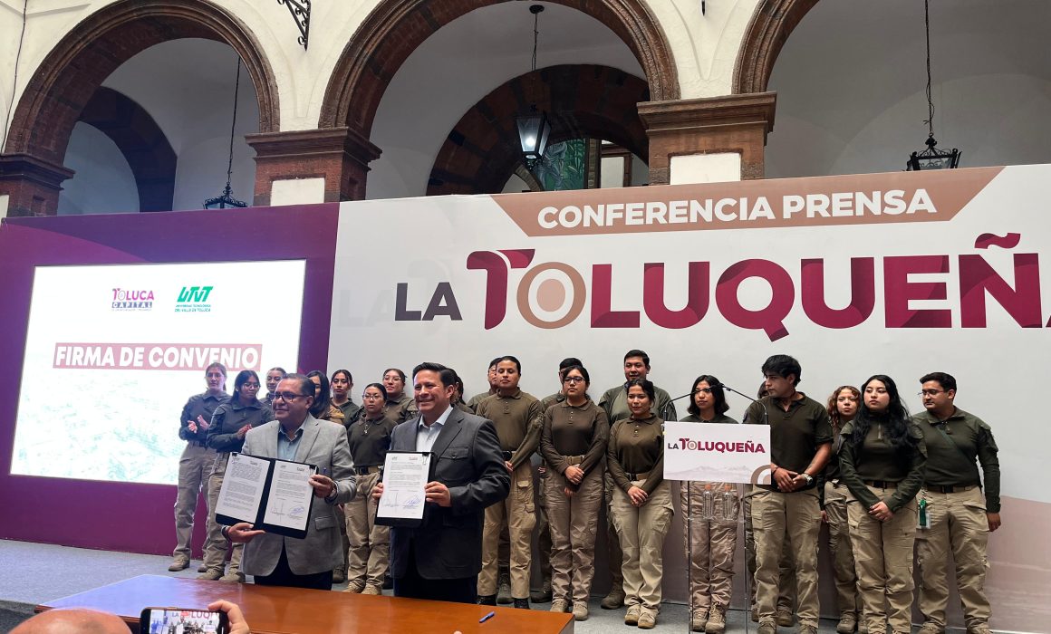Toluca y la UTVT firman convenio para capacitar a comercios y servidores públicos en protección civil