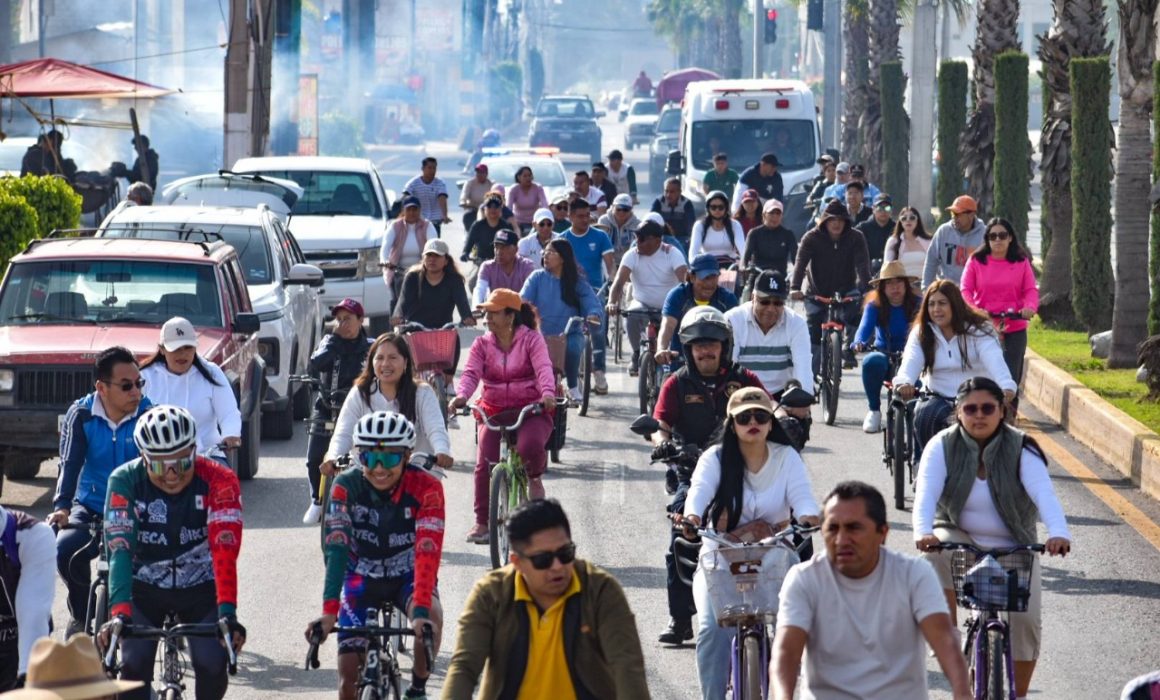 Tonanitla impulsa hábitos saludables con Exitosa Rodada en Bicicleta durante la Semana de la Salud 2025