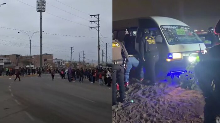 Transportistas de Lima Sur bloquean el Óvalo Chepén tras doble asesinato en Lurín por extorsión