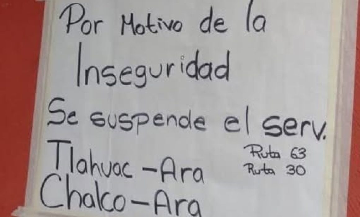 Transportistas de Valle de Chalco suspenden rutas por ola de violencia y amenazas