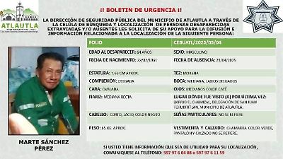 Tras varios días de búsqueda, localizan sin vida a adulto mayor en Atlautla