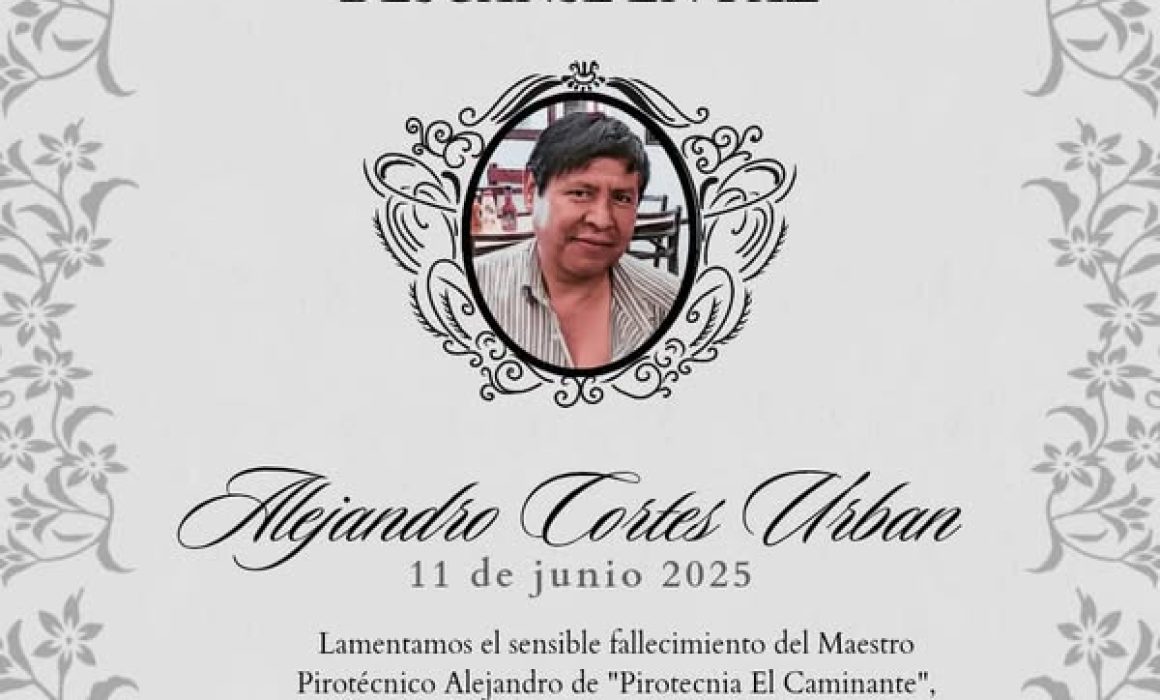 Tultepec llora la pérdida de Don Alejandro, emblemático artista de la pólvora