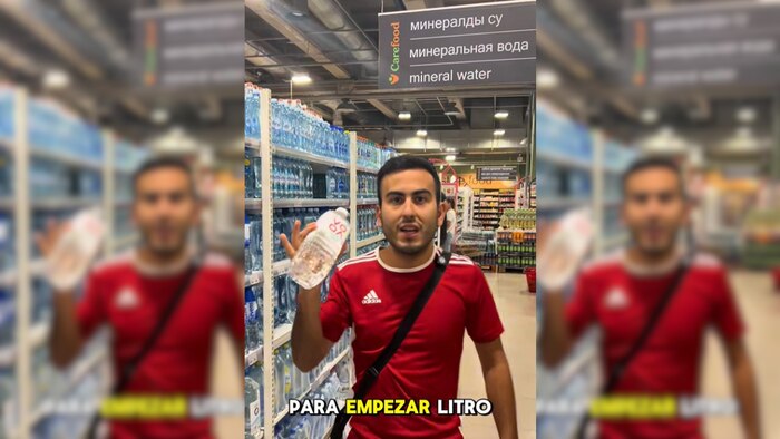 Turismo de supermercado: un español hace compras en Kazajistán por solo cinco euros y sorprende en redes sociales
