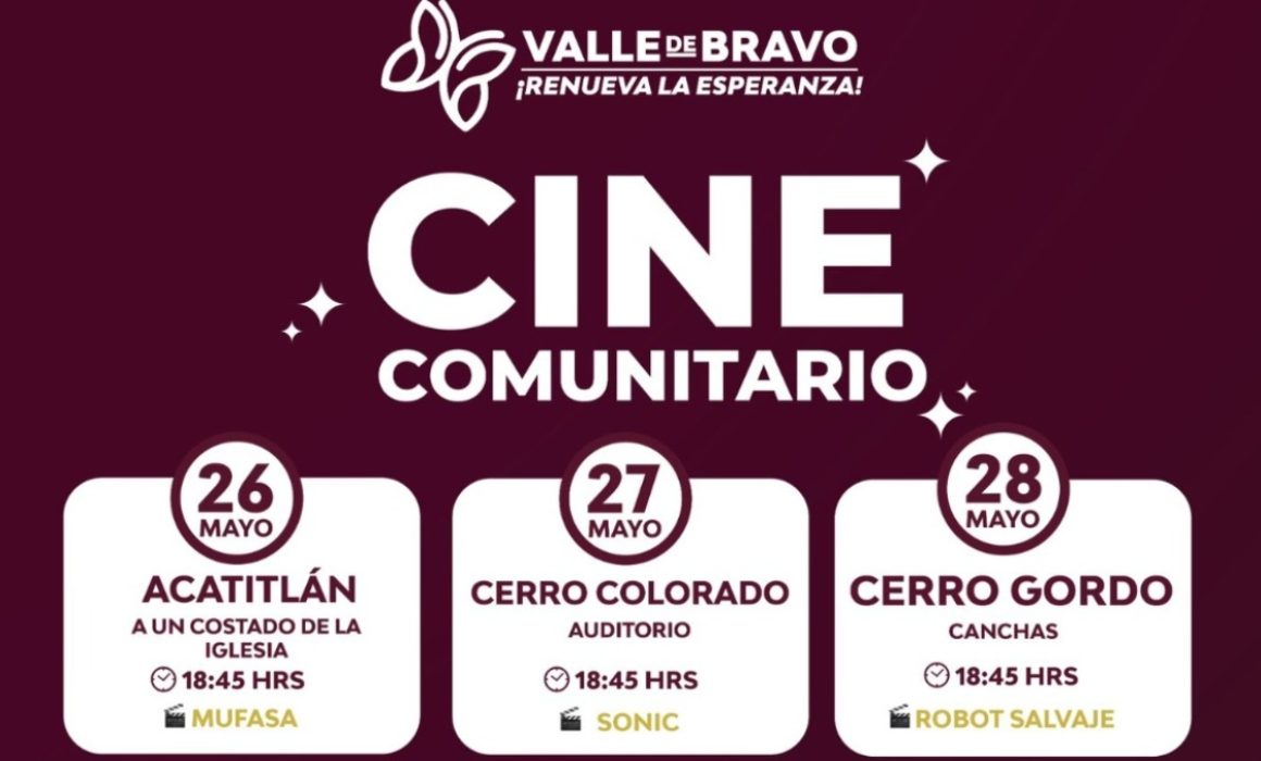 Valle de Bravo ofrece cine gratuito para fortalecer comunidades