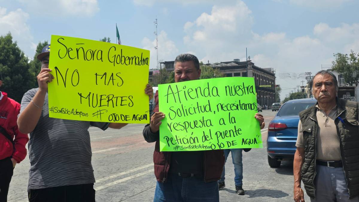 Vecinos exigen puente peatonal en la Toluca-Palmillas tras fatal accidente y enfrentan agresión armada