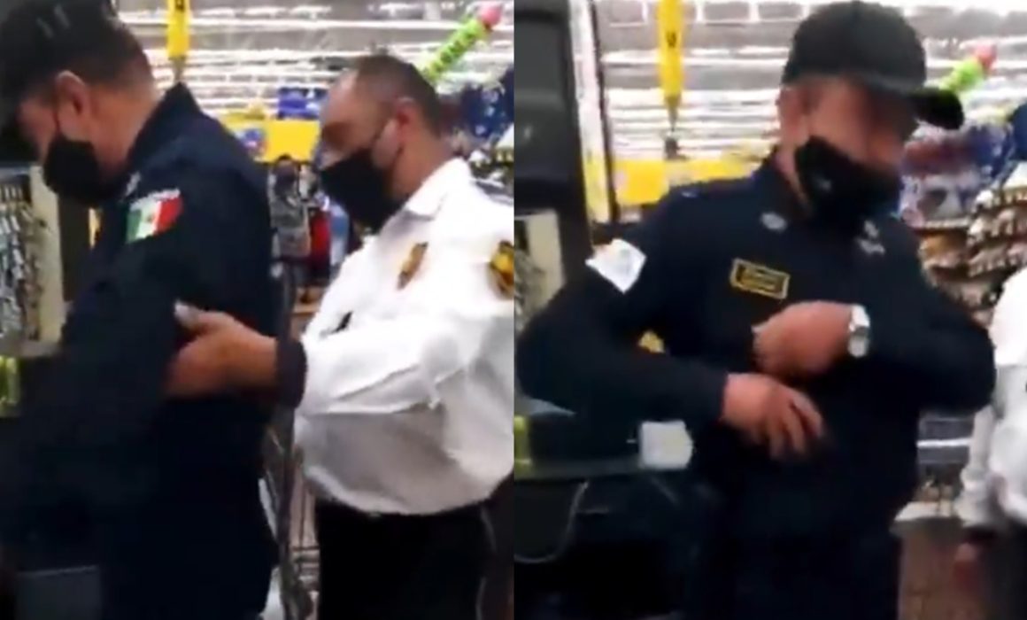 Video revela a supuesto policía de Nezahualcóyotl robando en supermercado y causa indignación