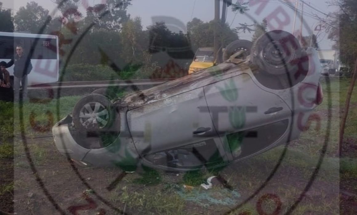 Volcadura en la carretera Zumpango-Cuautitlán moviliza a bomberos pero no deja víctimas fatales