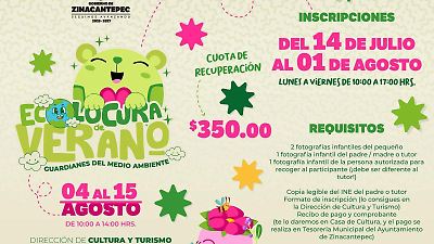 Zinacantepec lanza 'Ecolocura de Verano': Diversión y conciencia ecológica para niños